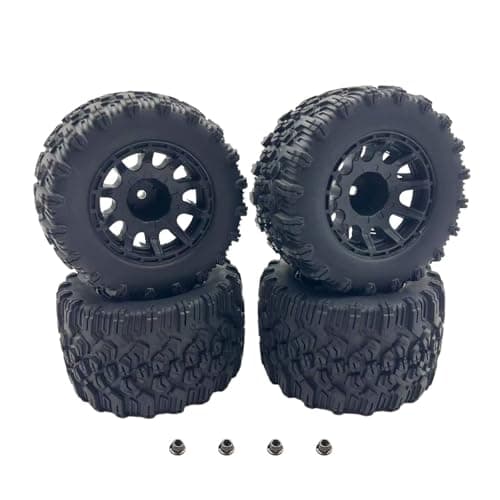ZRRC Preglued RC 28 Monster Truck Tires and Wheels Mounted 12mm Hex for 110 Traxxas Stampede Rustler VXL 4x4 2WD Redcat Volcano EPX ProUpgrade 110 Scale RC Truck Tires Wheels MT Tyres