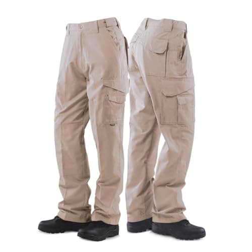Tru-Spec 24-7 Original Tactical Pants for Men - Durable, Water-Resistant Cargo Work Pants with Concealed Carry and Knee Pad Openings, Coyote - 36W x 34L