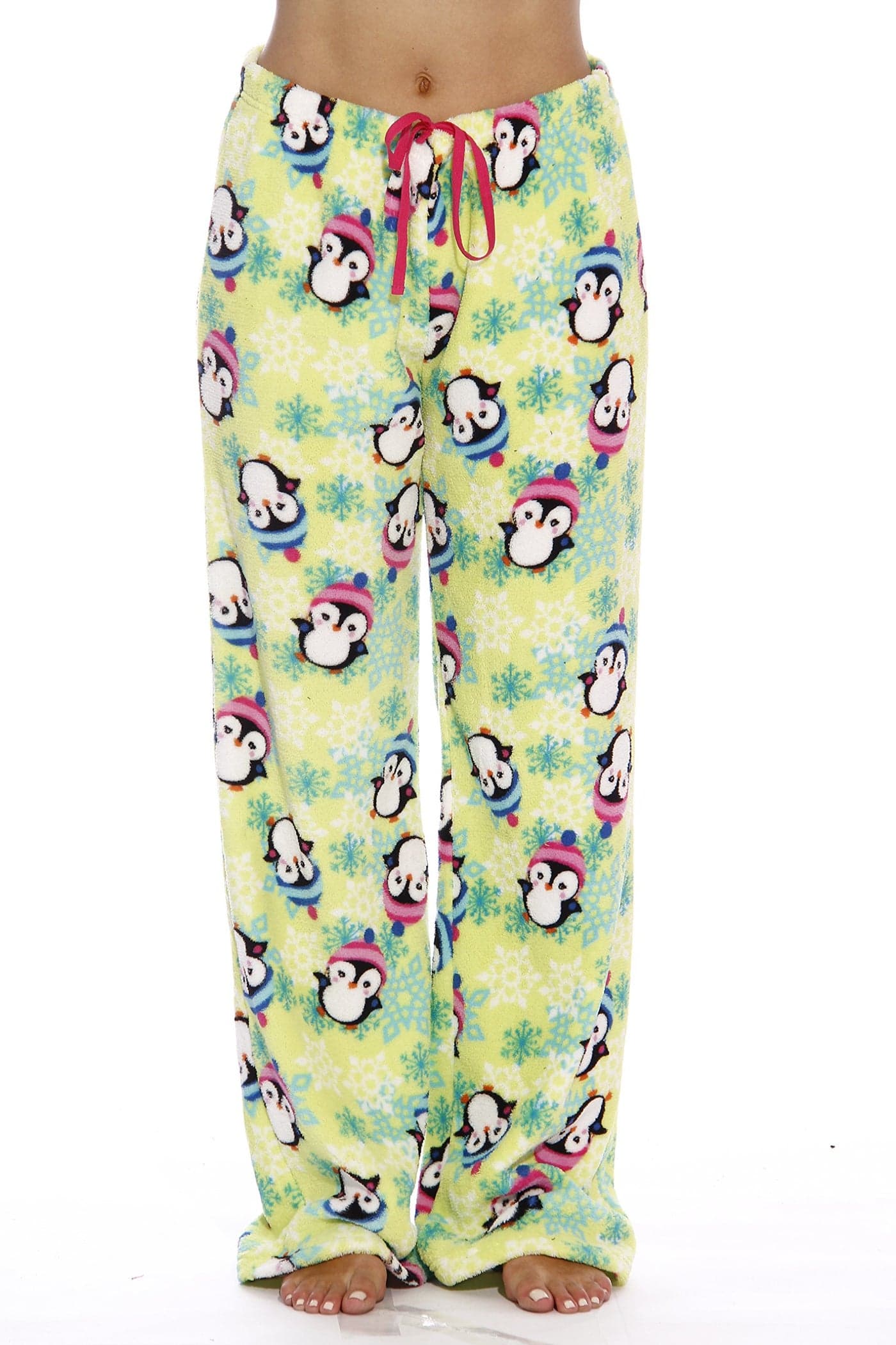 Just Love Women's Plush Pajama Pants, 3X Plus, Snowy Penguin