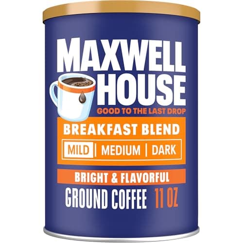 Maxwell House Breakfast Blend Ground Coffee Light Roast 11 Ounce Canister