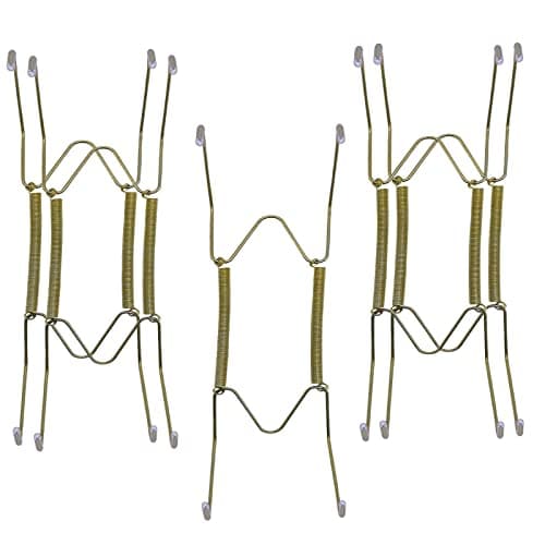 Xinlinke Lot5 10-Inch Large Invisible Plate Wire Hanger Wall Holders with Protective Rubber Cover for 9" to 11" Decorative Tray
