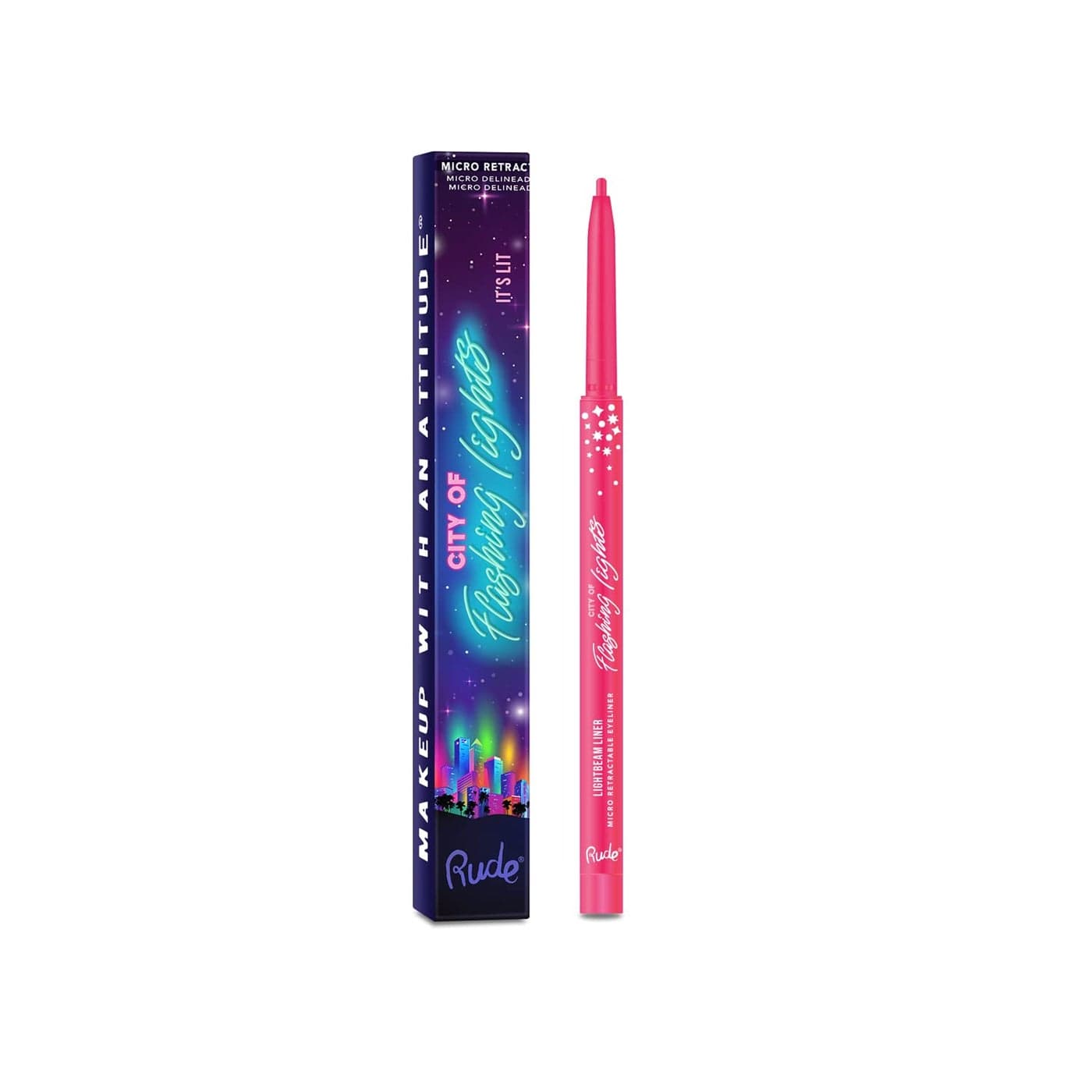 RUDE City of flashing lights Micro Retractable liner Its lit