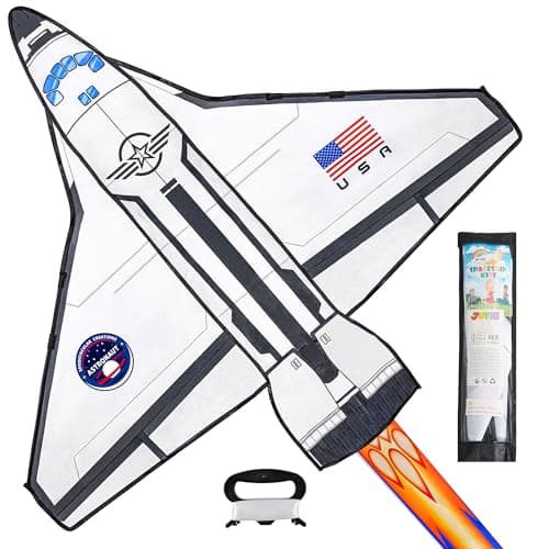 JOYIN Spaceship Kite Easy to Fly for Kids and Adults with 2625 ft String Large Beach Kite for Outdoor Games and Activities