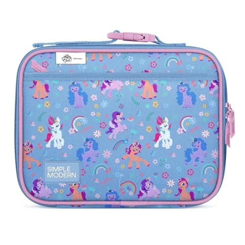 Simple Modern My Little Pony Kids Lunch Box for School | Reusable Insulated Lunch Bag for Toddler, Girl, and Boy | Exterior & Interior Pockets | Hadley Collection | My Little Pony Garden of Rainbows
