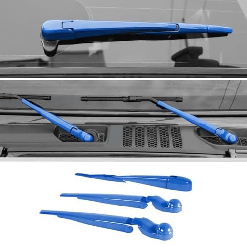 JWWY Windshield Wipers Arm Cover Trim Front Window Wiper Cover for Jeep Wrangler JL JLU & Gladiator JT 4xe 2018-2025 Exterior Accessories 8PCS Blue
