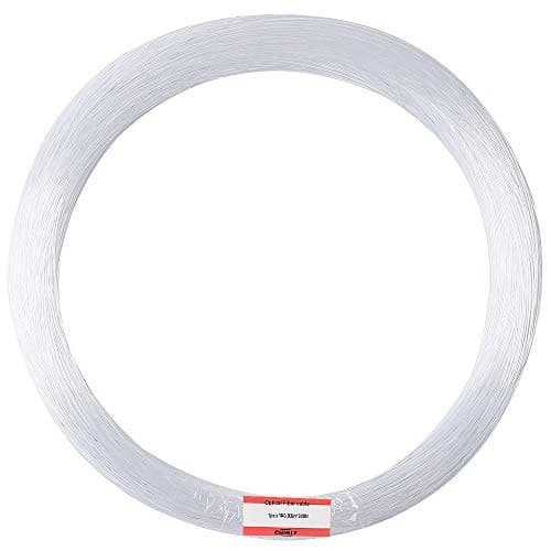 CLOUDSALE 328.08ft(100m)/roll Diameter(1.5mm) End Glow Optical Fiber Light PMMA Plastic Cable for LED Fiber Optic Star Ceiling Light lamp Car and Home Purpose (1.5MM/100M)