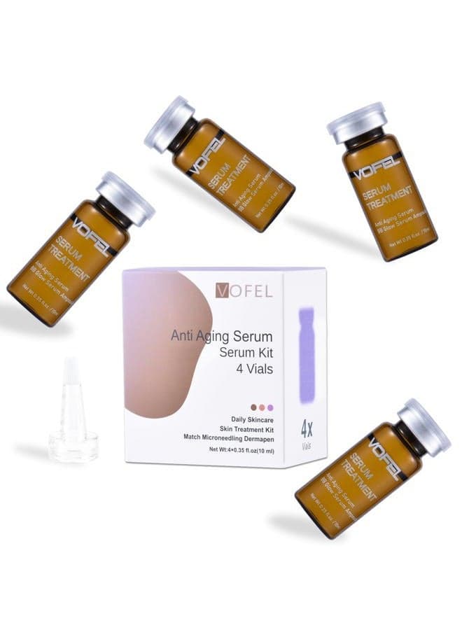 Vofel Anti Aging Serum With Hyaluronic Acid For Microneedling Bb Glow Starter Kit Ampoules Face 0.35 Oz 4 Vials
