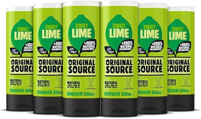 Original Source Mint Tea Tree Shower Gel 100 Percent Natural Fragrance Vegan Cruelty Free Paraben Free Bulk Buy Pack of 6 x 500 ml