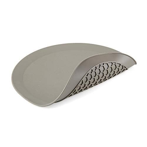 PrepSolutions Compact Microwave Multi-Mat, 9.5 Inches, Gray – Microwave Food Splatter Protector & Heat-Resistant Trivet