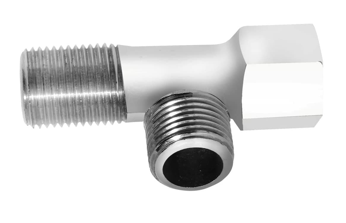 KINIK Chrome Plated Brass Tee Fitting Coupling with Male and Female Thread Connector Adapter (1/2 Inch) – Durable T-Type Pipe Connector for Water, Plumbing, and Industrial Applications