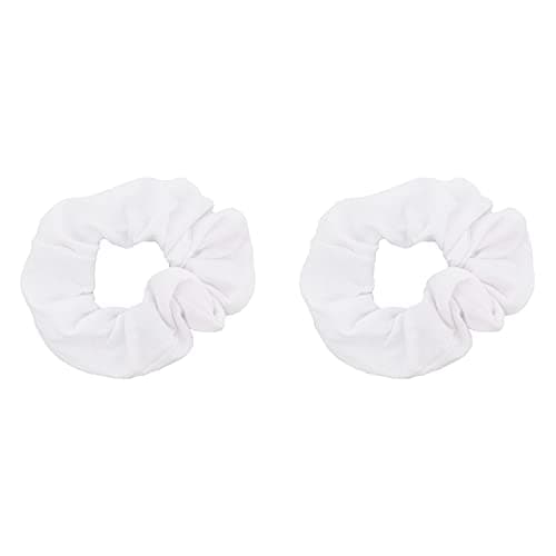 Set of 2 Solid Scrunchies (White)