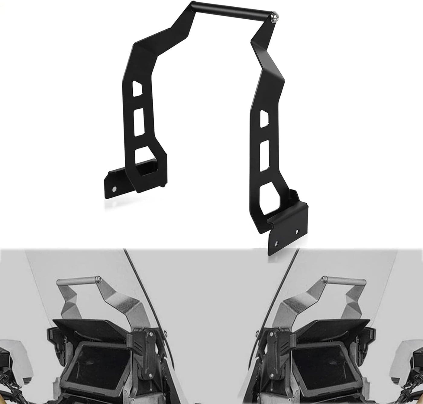 OXLLONE Motorcycle Mobile Phone GPS Navigation Plate Bracket for CRF1100L Africa Twin Adventure Sports 2019-2021 (Black)