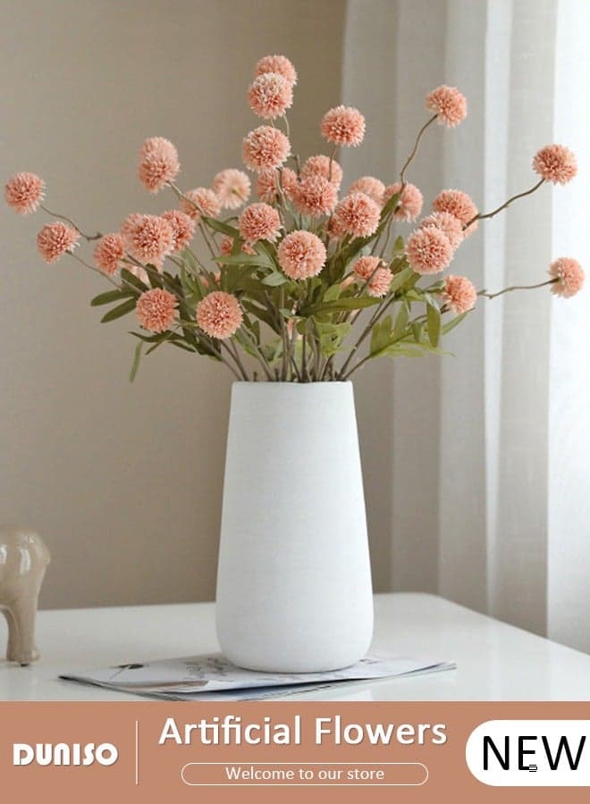 3 Pcs Artificial Flowers, Fake Flowers Silk Plastic, Artificial Hydrangea Realistic Flower, Flower Arrangements for Home Room Office Party Table Flowers Decoration Wedding Table Centerpieces