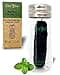 EcoYou Charcoal Bamboo Floss 1 Non Toxic Natural Floss Refill with Glass Container Organic Mint Candelilla Wax Vegan Biodegradable Compatible with Similar Size Dental Silk Containers