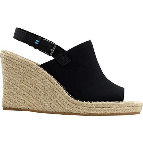 TOMS Women's Monica Black Oxford Wedges, Size 6