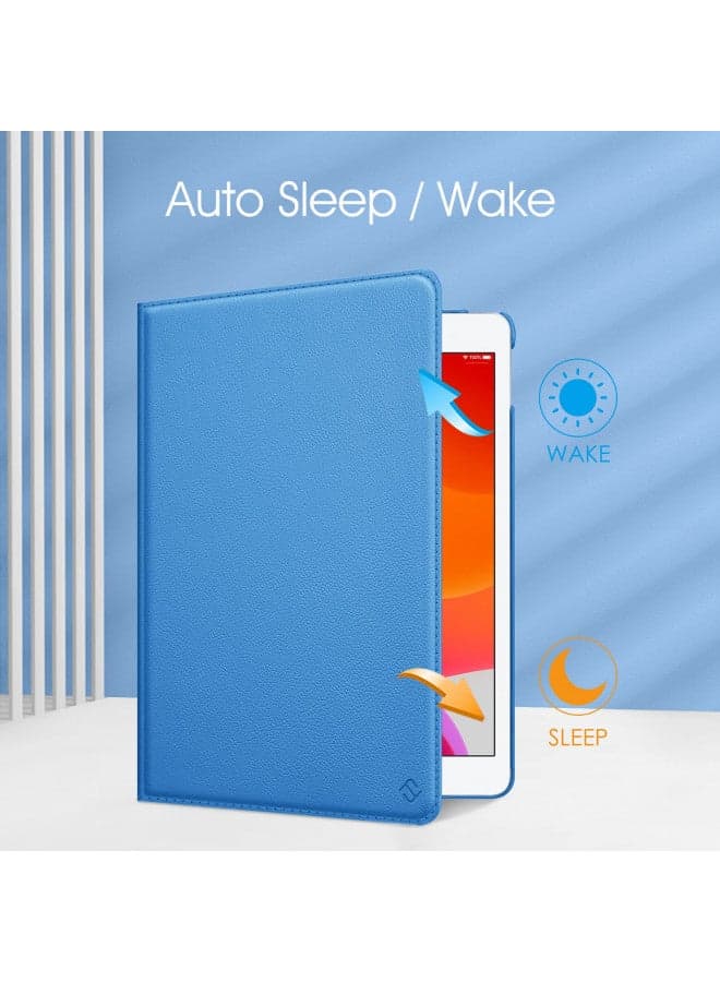 Fintie Rotating Case for iPad 9th Generation (2021) / 8th Generation (2020) / 7th Gen (2019) 10.2 Inch - 360 Degree Rotating Stand Cover with Pencil Holder, Auto Wake Sleep, Blue