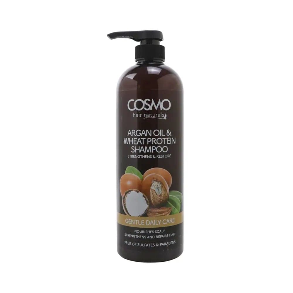 Cosmo Hair Naturals With Argan Oil And Wheat Protein Shampoo for strengthens and Restoring Hair- 1000ml