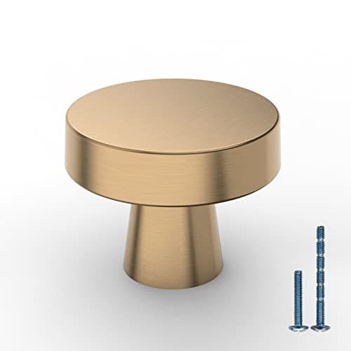 KNOKLOCK 10 Pack Kitchen Cabinet Knob Champagne Bronze Round Dresser Knobs Gold Drawer Knobs Kitchen Cabinet Hardware Knobs for Dresser Drawers