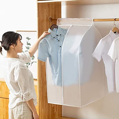 HARI® Garment Clothes Cover (90x60x30cm) | Garment Clothes Cover Protector & Lightweight Hanging Closet Storage Bag, Translucent Dustproof & Waterproof Clothing Storage Organizer for Coat & Dress