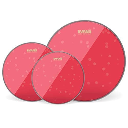 Evans Drum Heads - Hydraulic Red Fusion Pack (10", 12", 14") with 14" UV1 Coated Snare Head