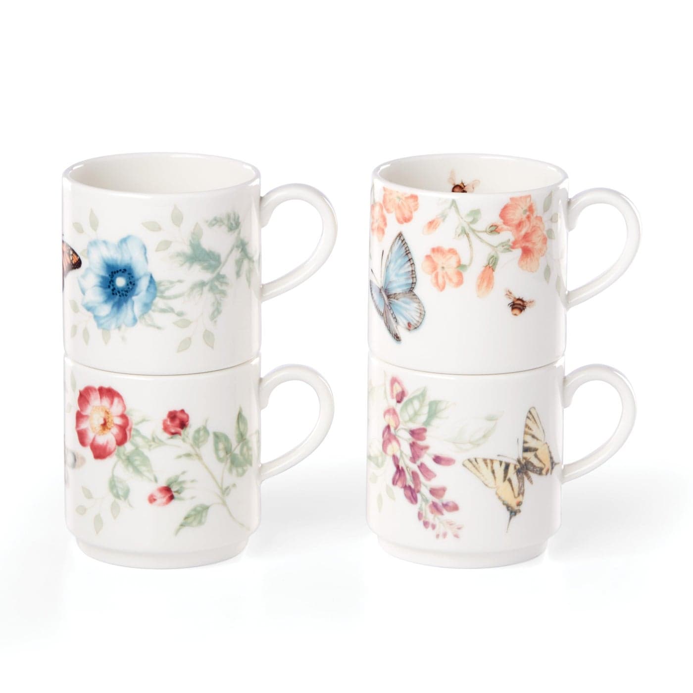 Lenox 890451 Butterfly Meadow 4Piece Stacking Mug Set