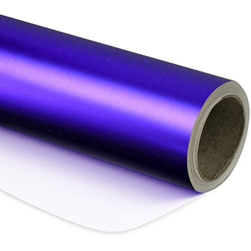 RUSPEPA Dark Purple Wrapping Paper Solid Color Matte Metallic Foil Gift Wrap Paper Roll Perfect for Wedding Birthday Christmas Baby Shower 17 Inches X 328 Feet