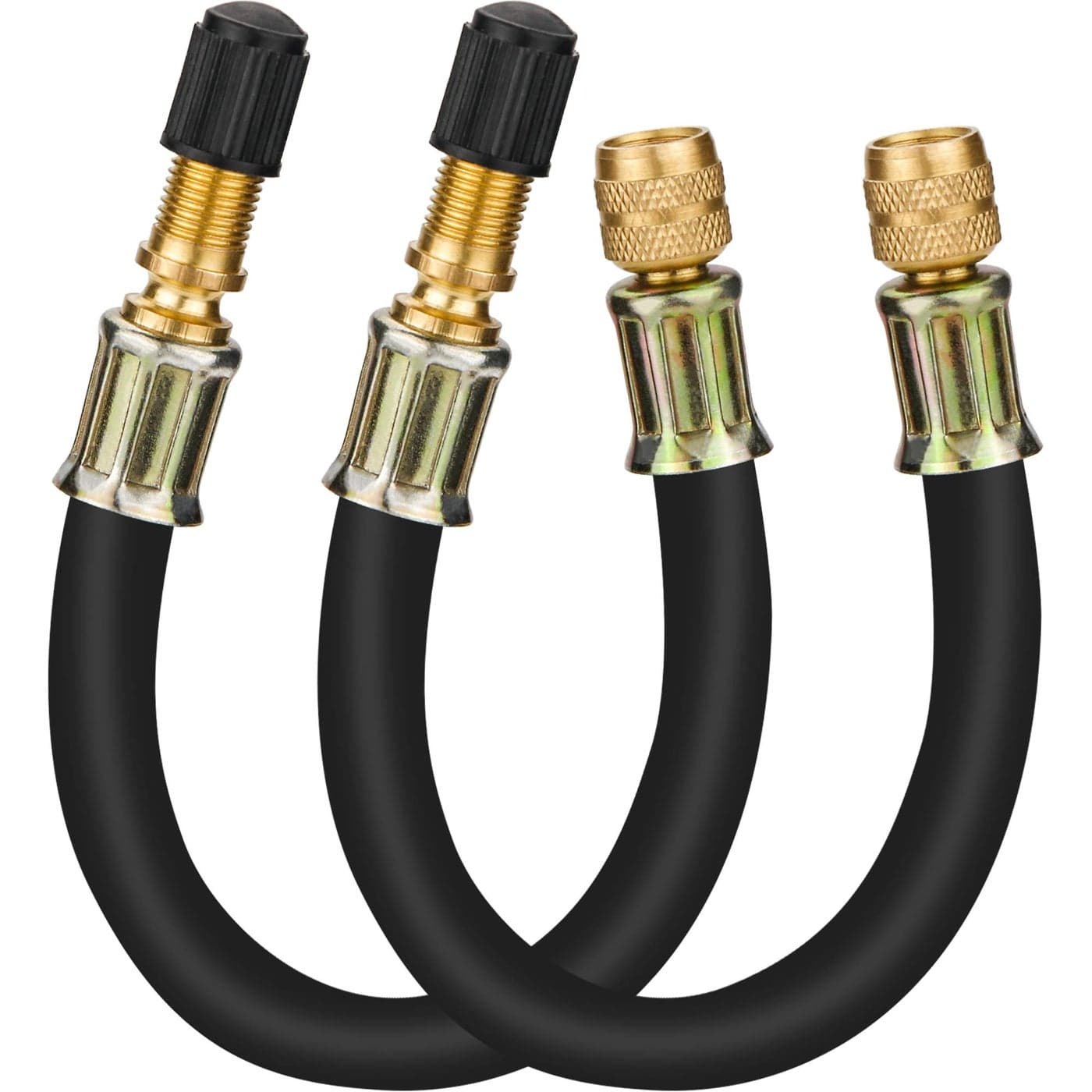 Mellbree 2pcs Valve Stem Extenders 825 Inch Flexible Schrader Tire Valve Stem Extension Compatible for Harleys RV Stroller Bicycles Motorcycles and Portable Air Compressor