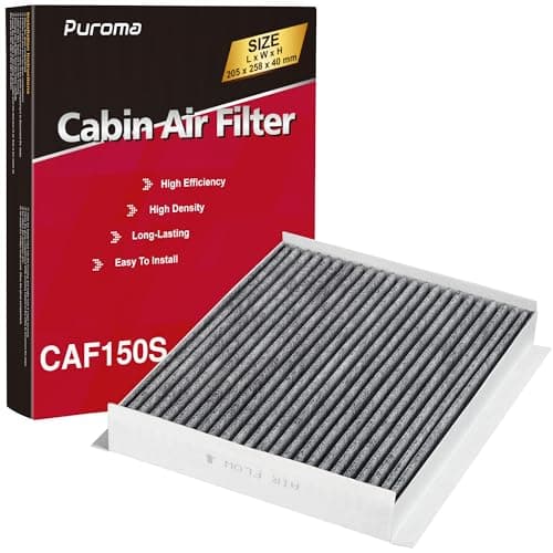 Puroma Cabin Air Filter with Activated Charcoal Layer Replacement for CF12150 6081C 12150C1 Compatible with Ford Expedition F150 F250 F350 F450 F550 Super Duty Lincoln Navigator