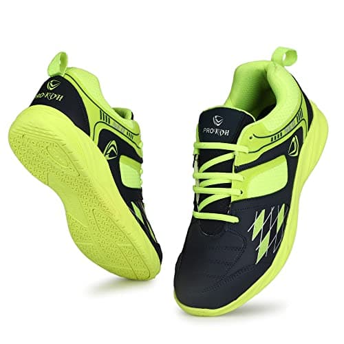 PRO KVH Men's Non-Marking Power Cushion Training Shoes Athletic Shoes Anti-Slip Cushioning Synthetic Badminton, Table Tennis, Volleyball, Court Shoes (6 (UK/ind))