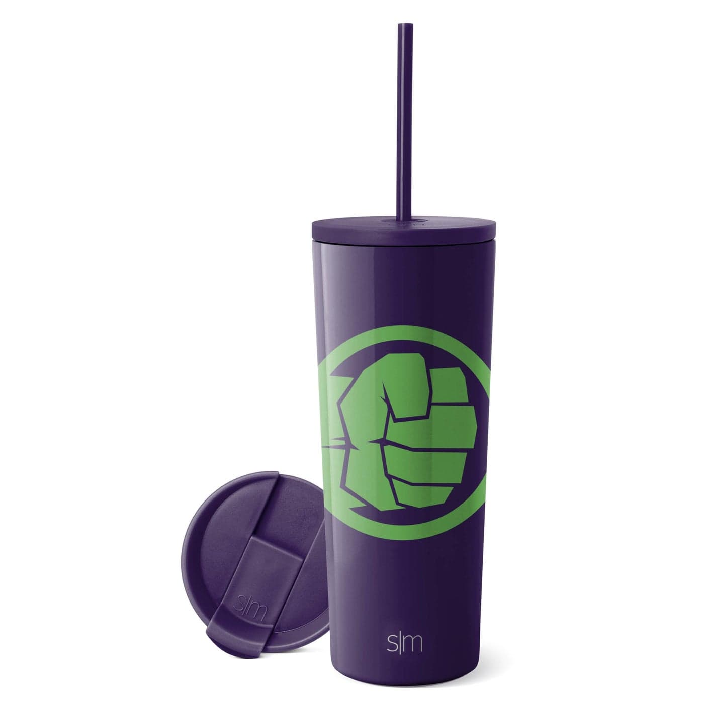 Simple Modern Marvel Hulk Insulated Tumbler Cup with Flip Lid and Straw Lid Gifts for Women Men Reusable Stainless Steel Water Bottle Travel Mug Classic Collection 24oz Hulk Smash
