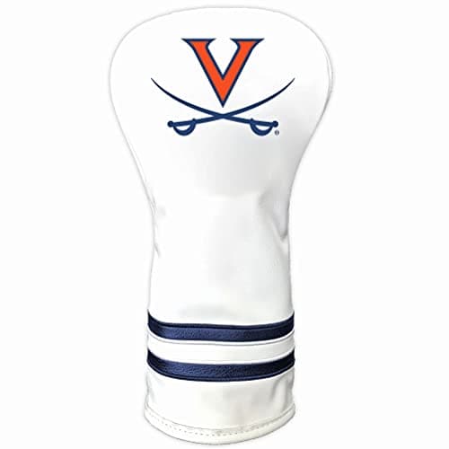 Team Golf NCAA Virginia Commonwealth Rams White Vintage Driver Head Cover White Vintage Driver Golf Club Headcover, Form Fitting Design, Retro Design