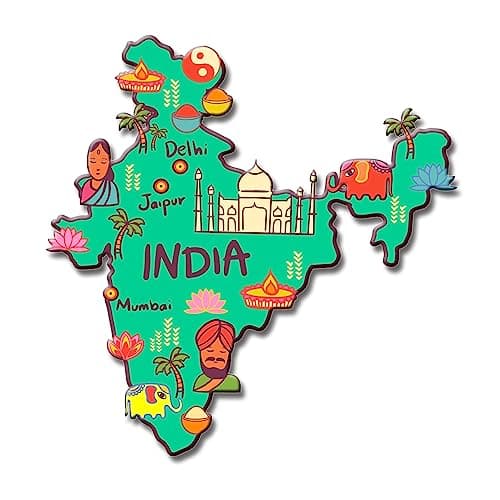 Yey Fridge Magnets Set for Home, Cafe, Kitchen & Office Decoration (Indian Illustration 1)