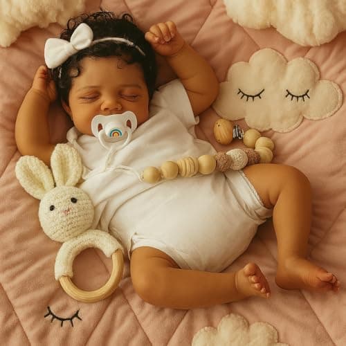 SCOM Reborn Baby Dolls Black Boy 18 Inch Realistic Newborn Dolls Newborn Baby Dolls African American Real Life Baby Gift for Kids Age 3