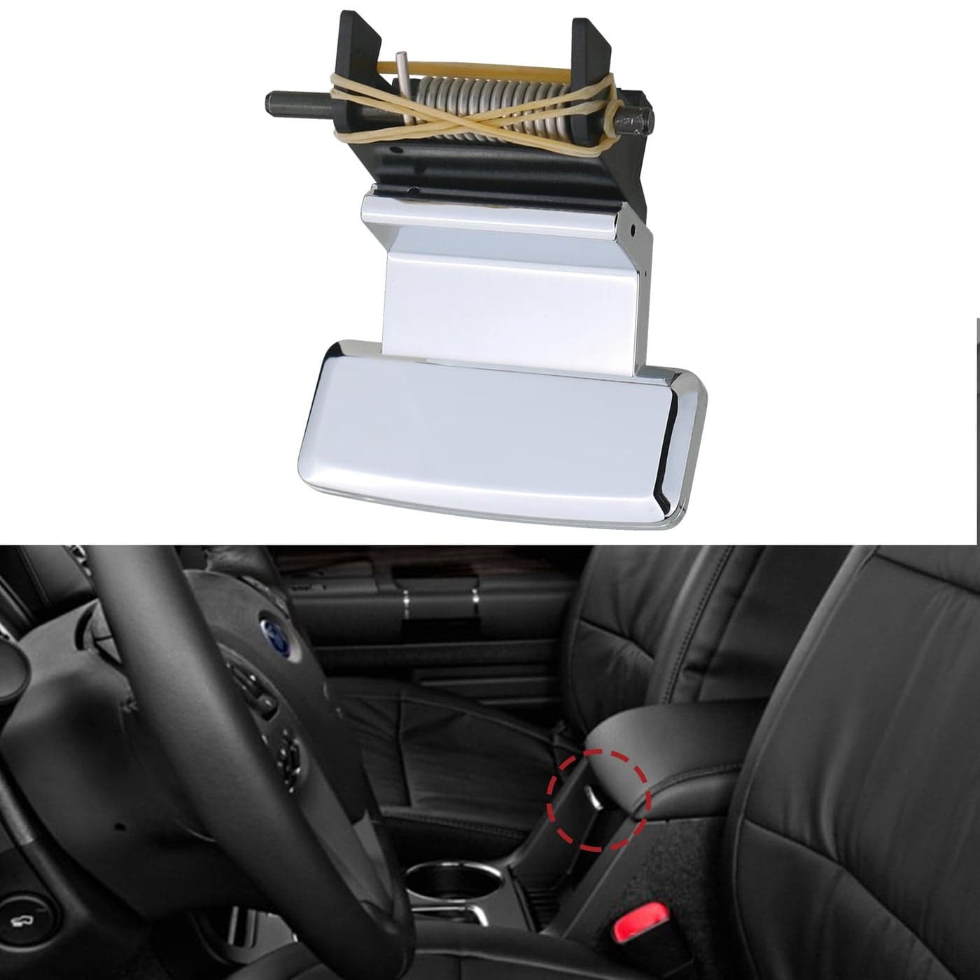 TQPONLY Front Center Console Latch Compatible with 20092019 Ford Flex Accessories Replaces FA8Z7406064AA Armrest Lid Handle