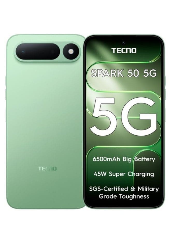 Spark 50 5G Dual SIM 4GB RAM 256GB Mint Green - Middle East Version