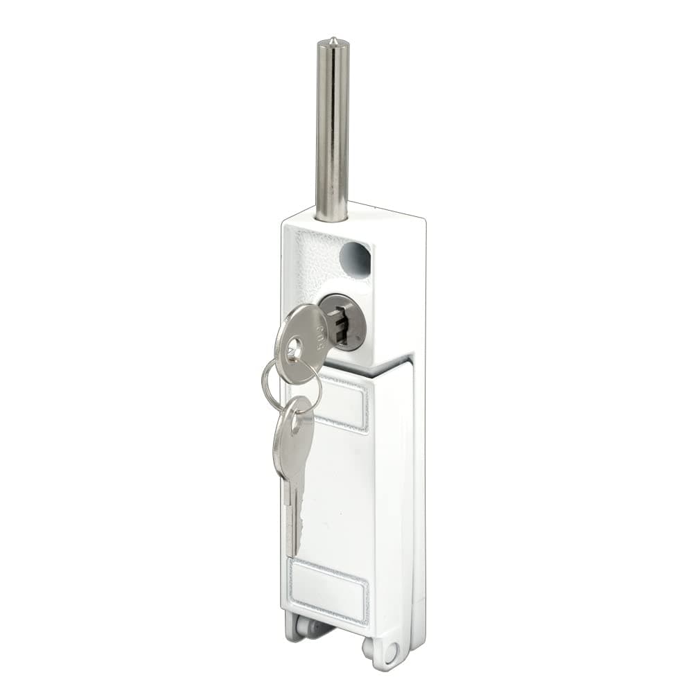 PrimeLine U 9919 White Sliding Patio Door Keyed with Bolt Lock Single Pack