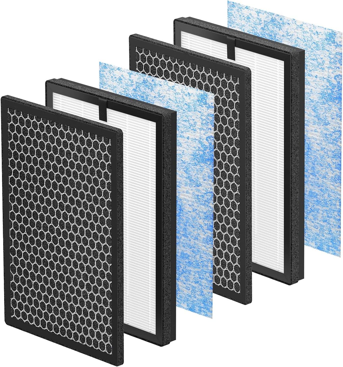 Air Max 8L Filter Compatible With Okaysou Airmax 8L Air Purifier Strong Efficiency 3in1 Filtration System 2 HEPA with Blue Ultrafilter 2 Double Carbon Particles Activated Carbon Filter