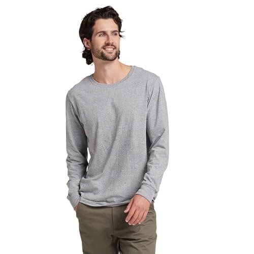 Russell Athletic Mens Cotton Performance Long Sleeve T-Shirt, Oxford, L