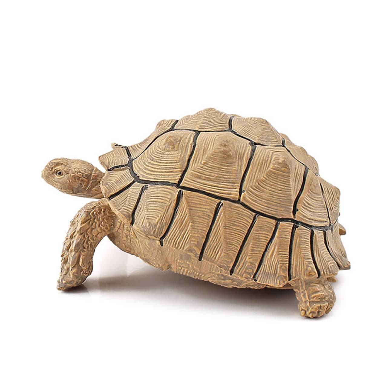 AWXZOM Sulcata Tortoise Statue Stigmochelys pardalis Leopard Tortoise Leopard Terrapin Statue Figurine Turtle Decorations for Home Reptile Decoration Tortoise Decor Sulcata Tortoise
