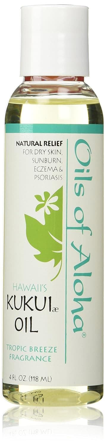 Oils of Aloha Hawaii Kukui Nut Oil with Tropic Breeze Fragrance 4 oz