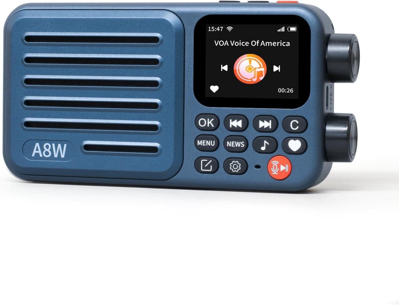 Choyong A8W Internet Radio Portable Smart Receiver WIFI4G Global Version Radio Speaker with FMTF CardAll World Radiosfor Home with WiFiDigital Radiochoyoung Navy Blue