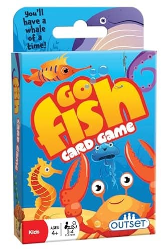 Outset Media Go Fish Card Game The Classic Card Game Featured on 36 OverSized Cards for 2 to 4 Players Ages 4 and up