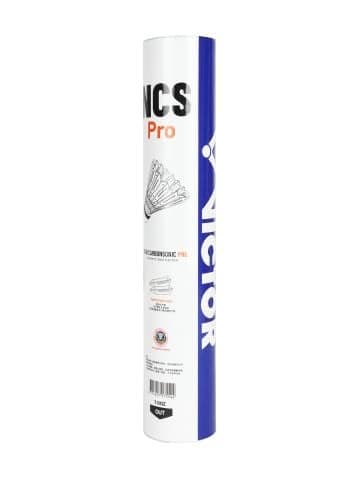 VICTOR Carbonsonic Pro NCS PRO Badminton Shuttlecocks, White, Pack of 6, Speed-76, Durable Lightweight Design, Fast Stable Flight, Indoor Outdoor Sports