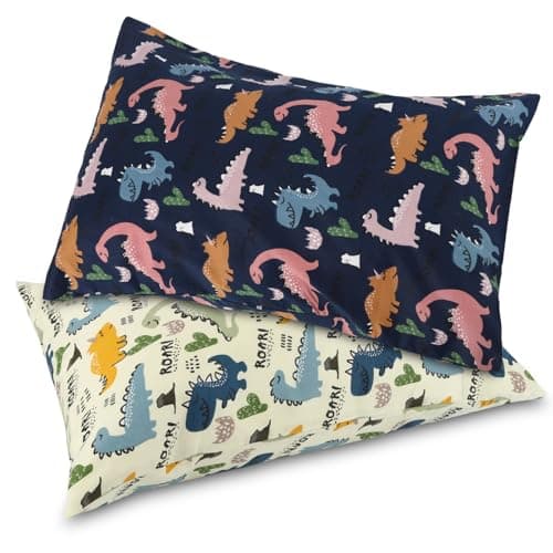 Gina Era Ergonomic Toddler Pillowcase,(2 Pack) 100% Cotton Pillowscase, Size:14 * 19 inch,Fits Kids Pillows sizesd 13 x 18 or 12x 16 - Machine Washable (style15)