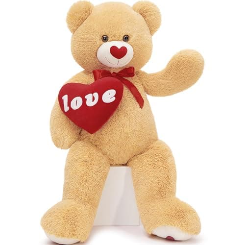MorisMos Love Heart Red Giant Teddy Bear I Love You Bear Plush Stuffed Animal Valentines Gift Girlfriend Boyfriend Birthday 355 Inch