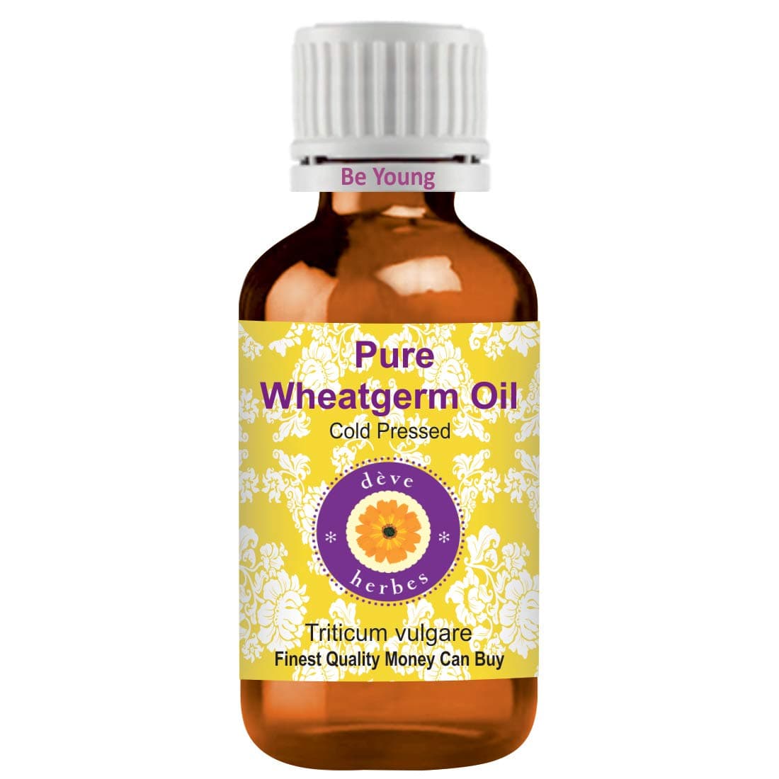 Deve Herbes Pure Wheatgerm Oil Triticum vulgare Cold Pressed Natural Undiluted For Diluting Essential Oils For Skin Massage Men Women 100ml
