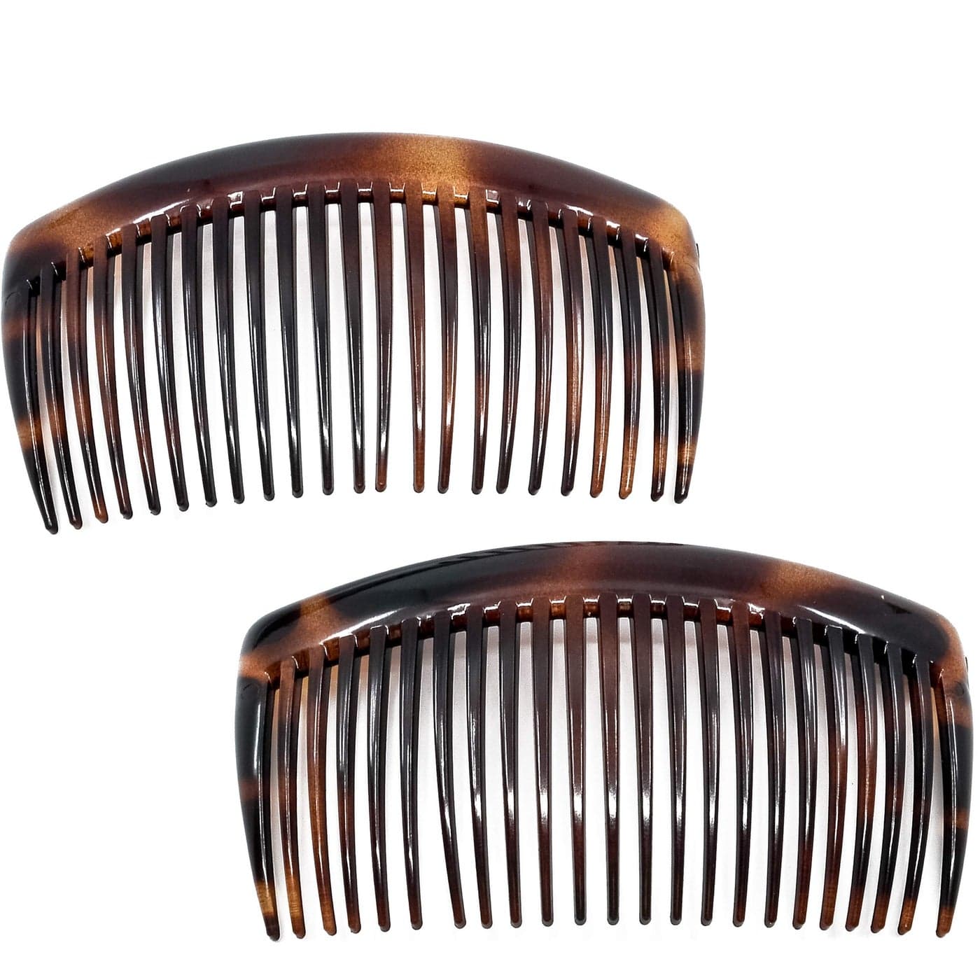 Camila Paris AD66/2 French Side Comb Large Curved Tortoiseshell Hair Combs for Women Fine Hair, 4 Inch Strong Hold Hair Comb for Women Bun Chignon Up-Do Styling Girls Hair Accessories, Made in France