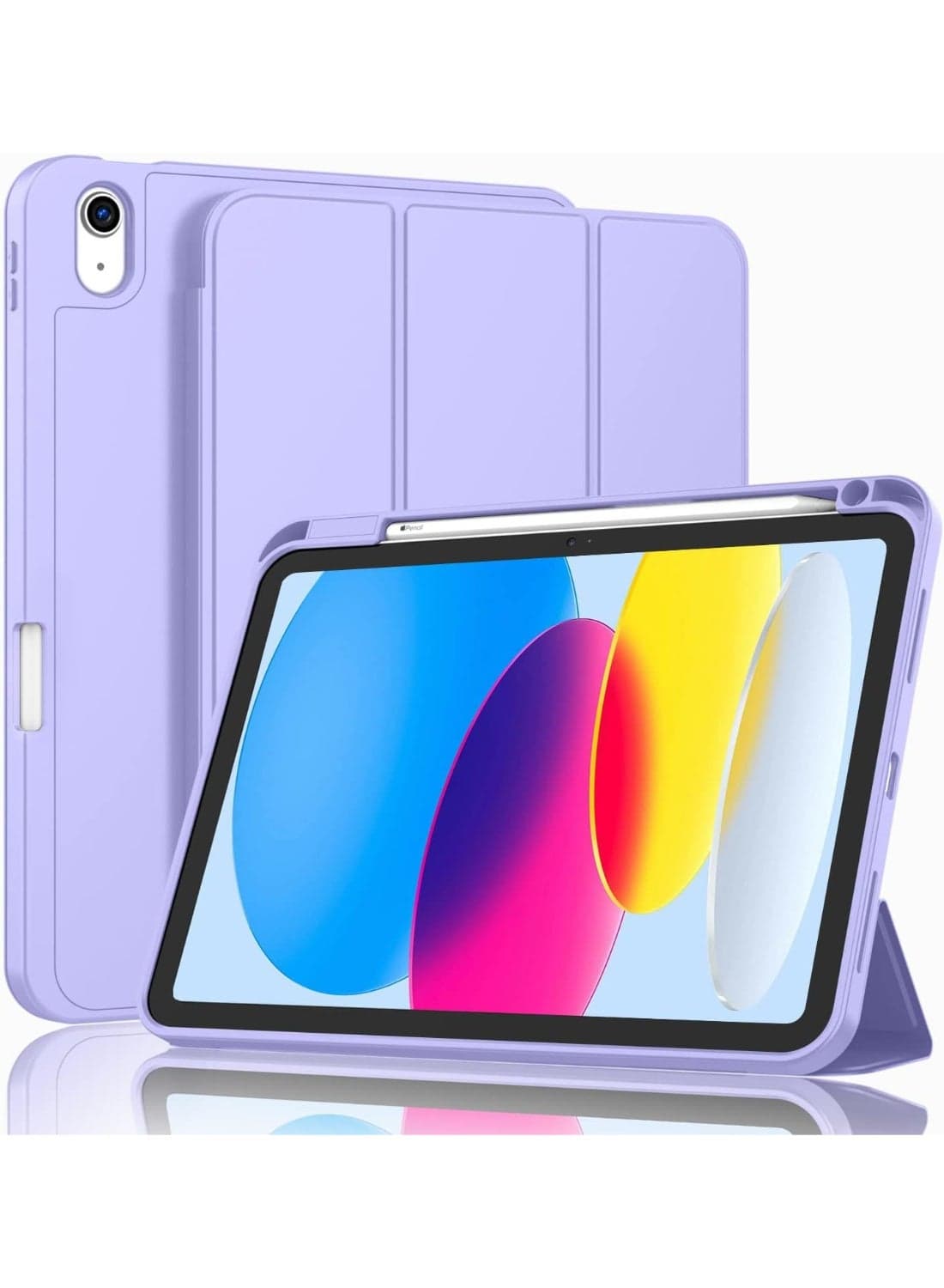 iPad (A16) Case/iPad 10th Generation Case 【11-Inch 2025/10.9 Inch 2022】 with Pencil Holder, Smart Cover with Soft TPU Back 【Support Auto Wake/Sleep】