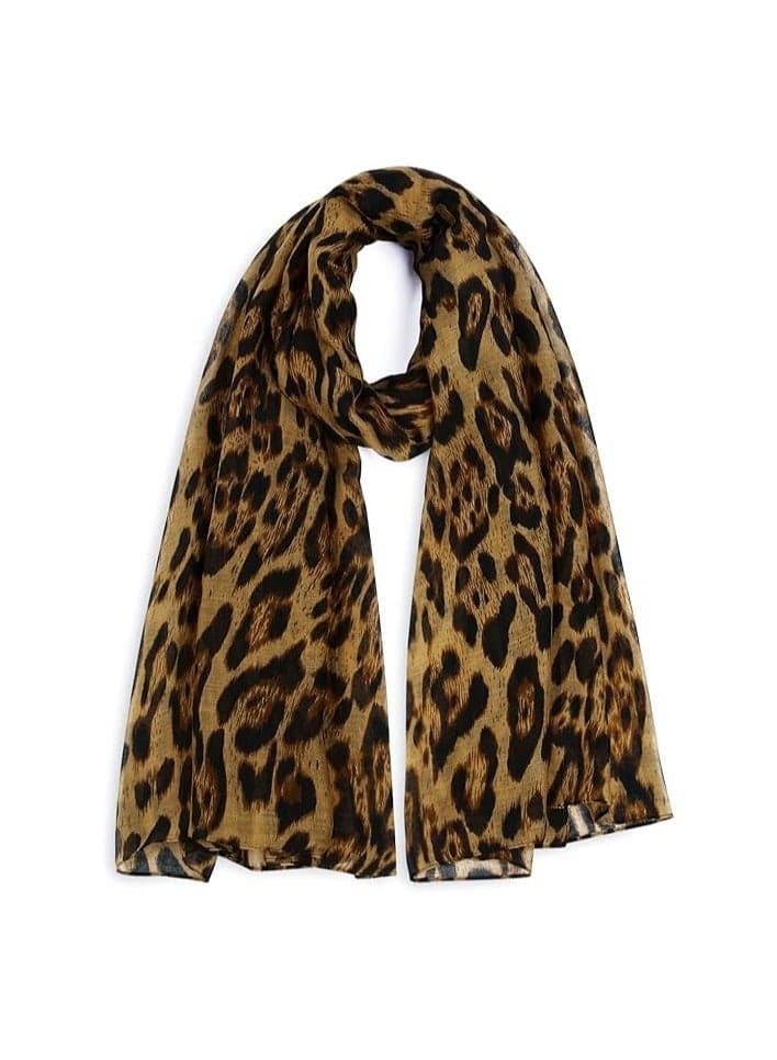 Leopard Print Long Scarf