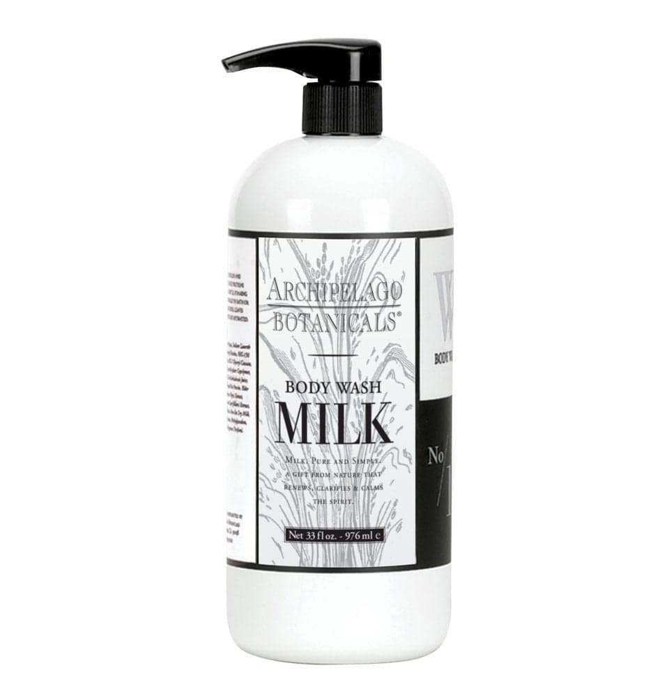Archipelago Botanicals Milk Body Wash Moisturizing Body Wash for Dry and Sensitive Skin Soft and Smooth Skin Free from Parabens Phthalates and GMOs 33 oz